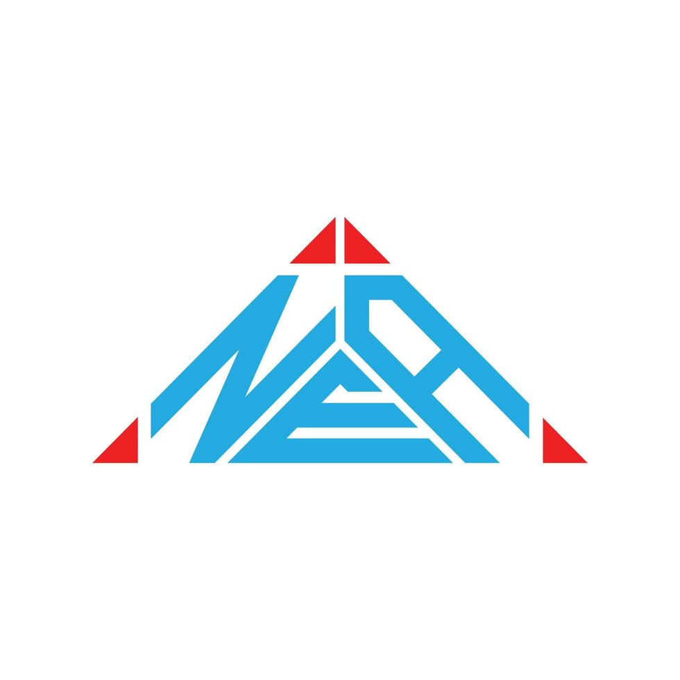 conception créative du logo de la lettre nea avec graphique vectoriel, logo nea simple et moderne. vecteur