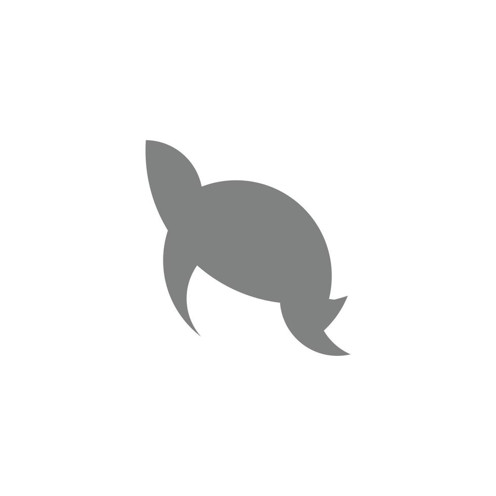 eps10 logo d'art abstrait tortue vecteur gris ou icône isolé sur fond blanc. symbole de la mer de tortue dans un style moderne et plat simple pour la conception de votre site Web, votre logo et votre application mobile