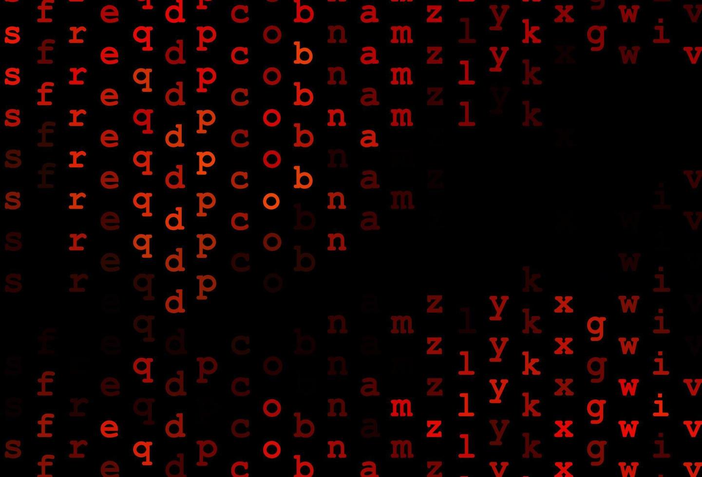 texture vectorielle orange foncé avec des caractères abc. vecteur