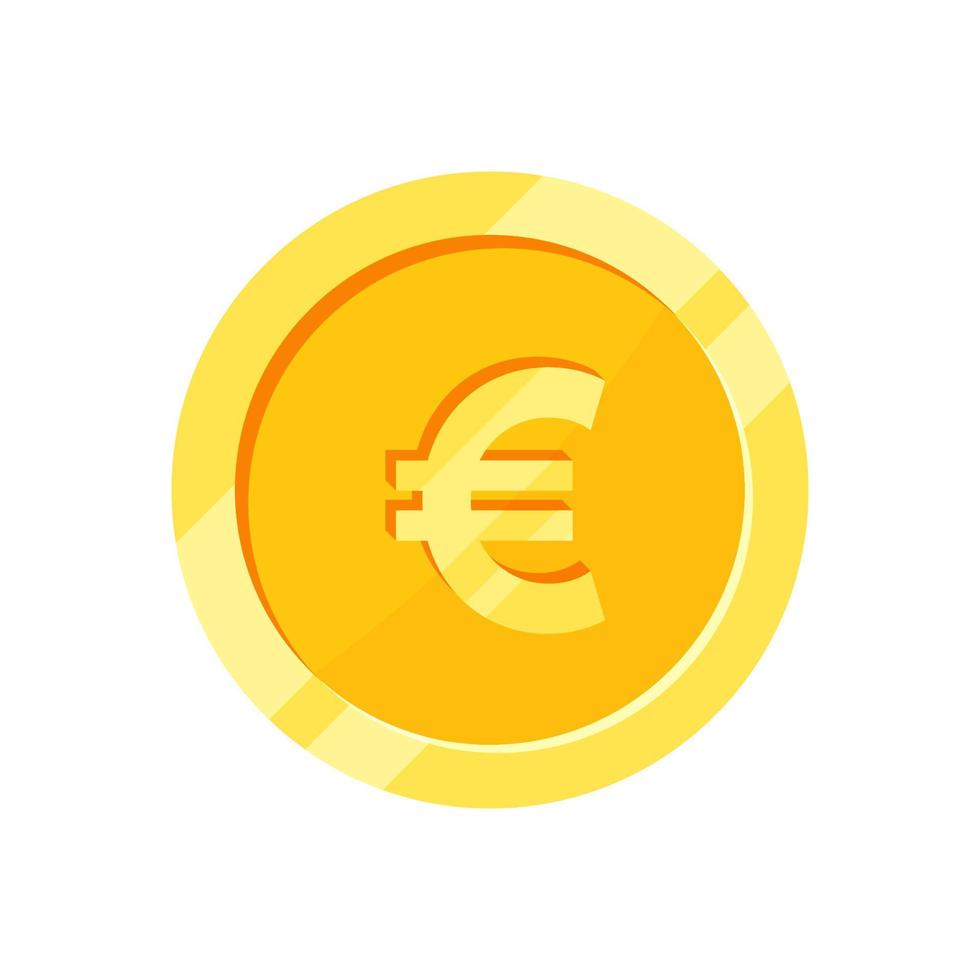 design plat de pièce d'or euro vecteur