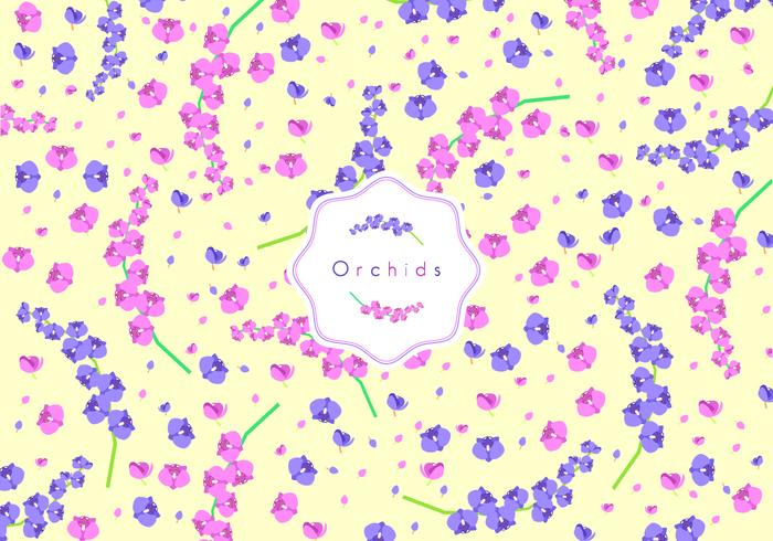 Orchidées Disty Pattern Free Vector