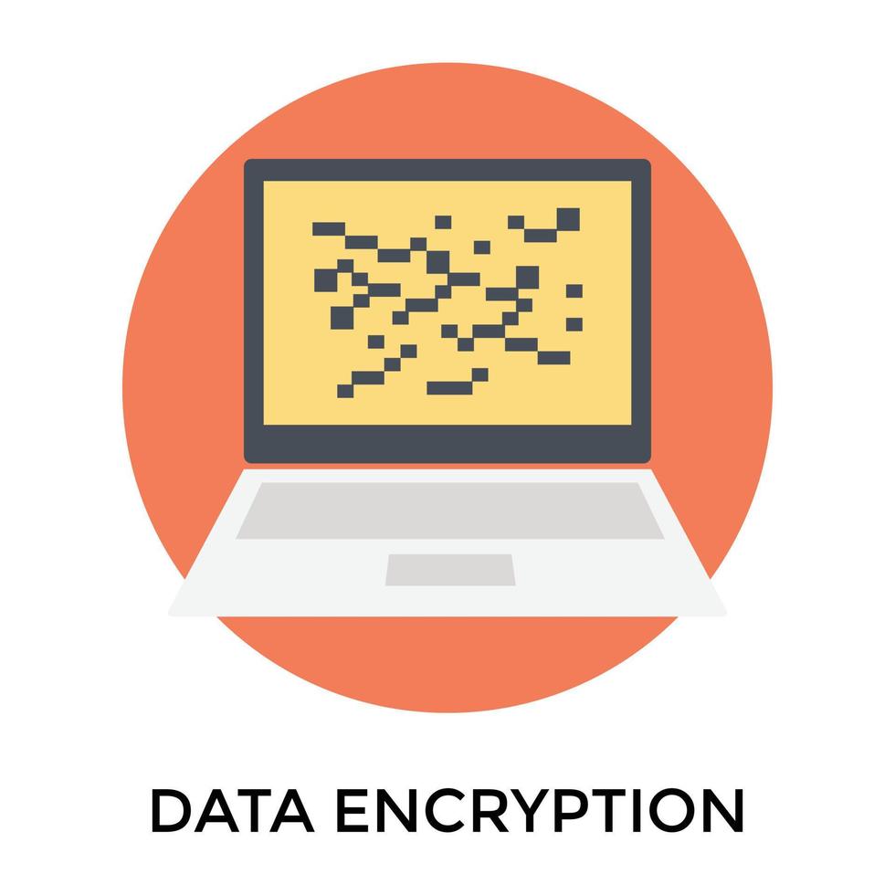 cryptage des données à la mode vecteur