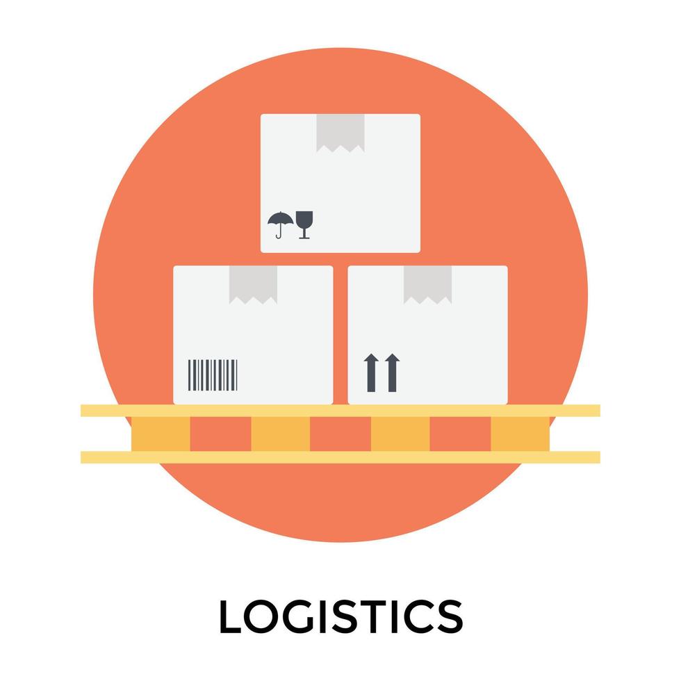 logistique de palettes tendance vecteur