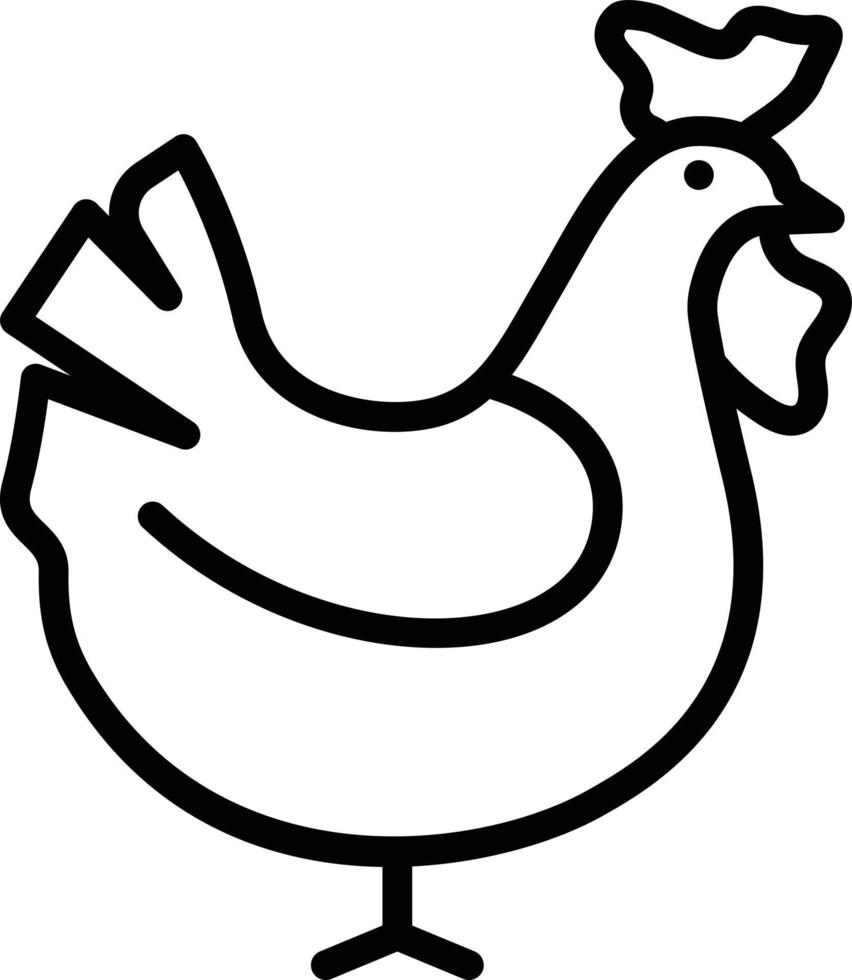 illustration vectorielle de poule sur fond.symboles de qualité premium.icônes vectorielles pour le concept et la conception graphique. vecteur