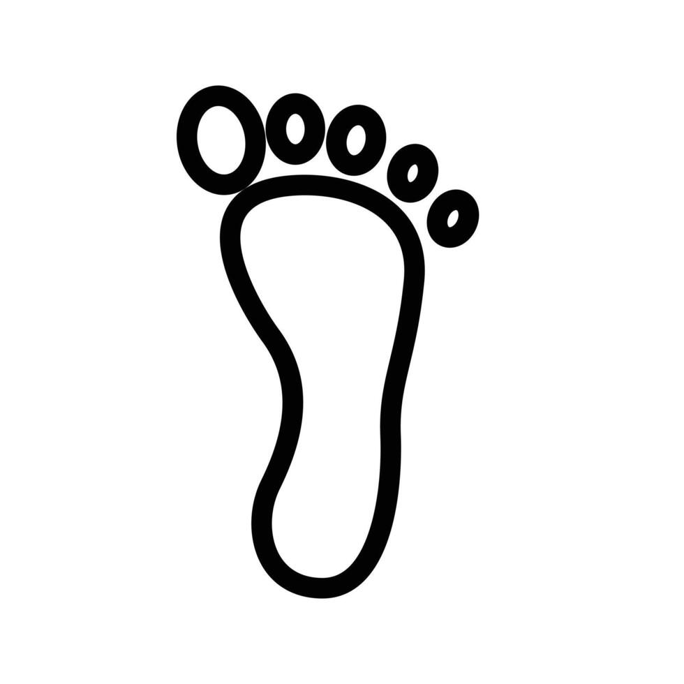 illustration vectorielle de pied sur un fond. symboles de qualité premium. icônes vectorielles pour le concept et la conception graphique. vecteur