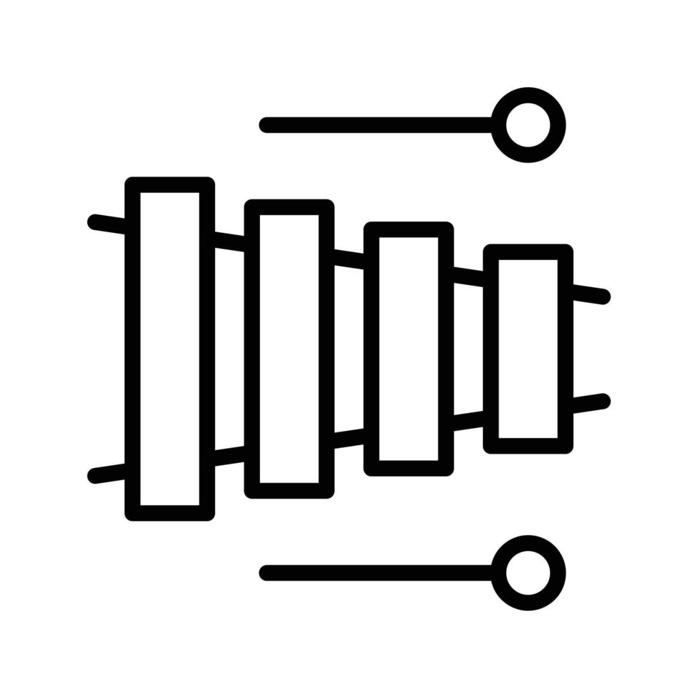 illustration vectorielle de xylophone sur fond.symboles de qualité premium.icônes vectorielles pour le concept et la conception graphique. vecteur