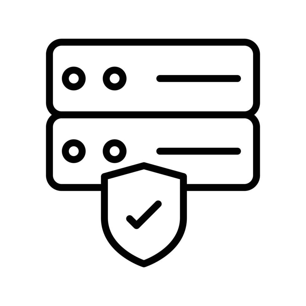 illustration vectorielle de sécurité de base de données sur fond. symboles de qualité premium. icônes vectorielles pour le concept et la conception graphique. vecteur