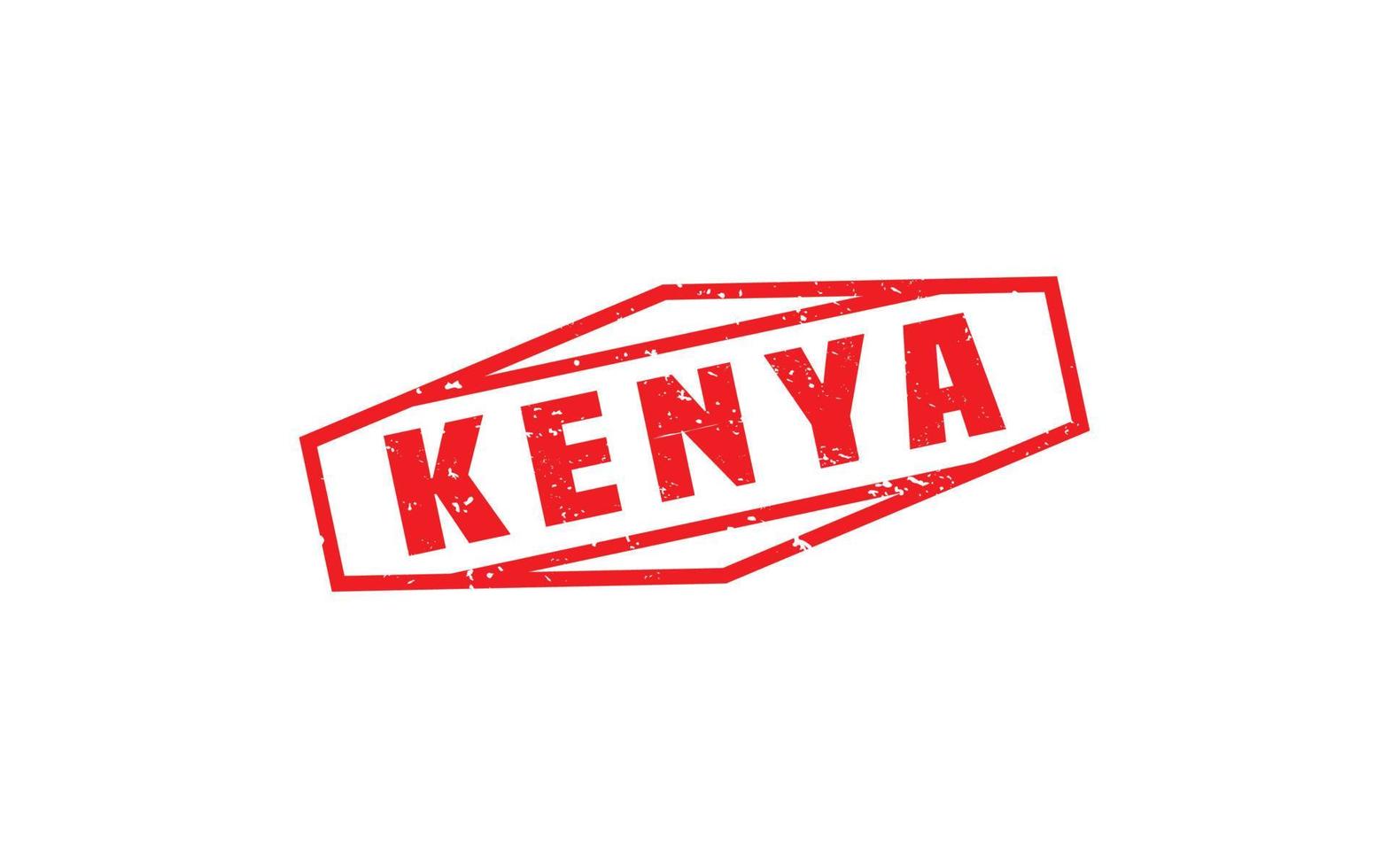 kenya timbre en caoutchouc avec style grunge sur fond blanc vecteur