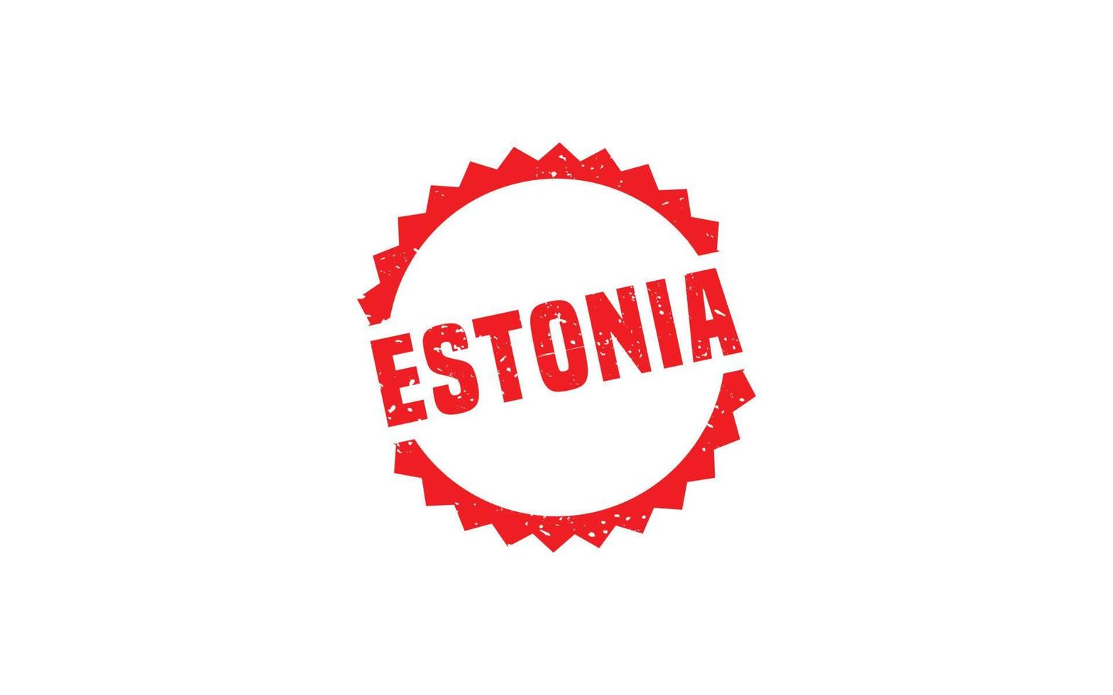 Caoutchouc de timbres d'Estonie avec style grunge sur fond blanc vecteur
