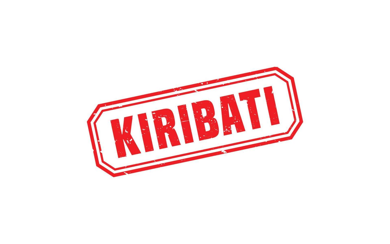 timbre kiribati en caoutchouc avec style grunge sur fond blanc vecteur