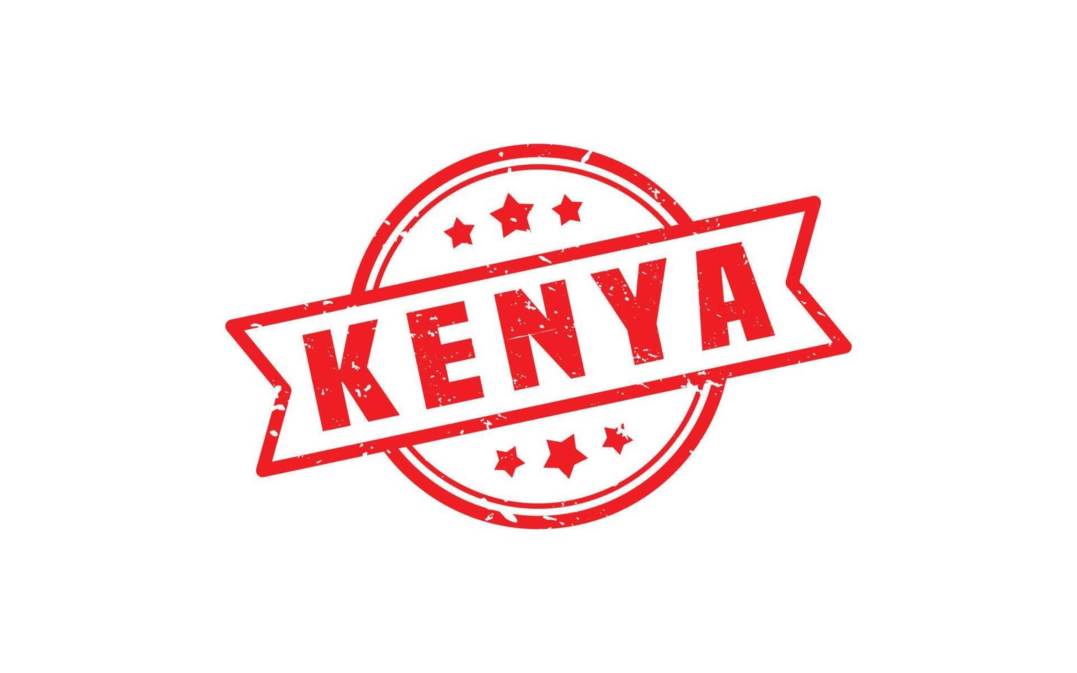 kenya timbre en caoutchouc avec style grunge sur fond blanc vecteur