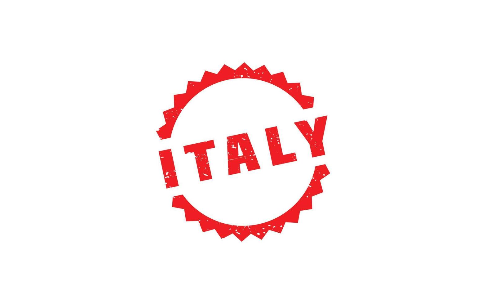 Caoutchouc de timbre Italie avec style grunge sur fond blanc vecteur