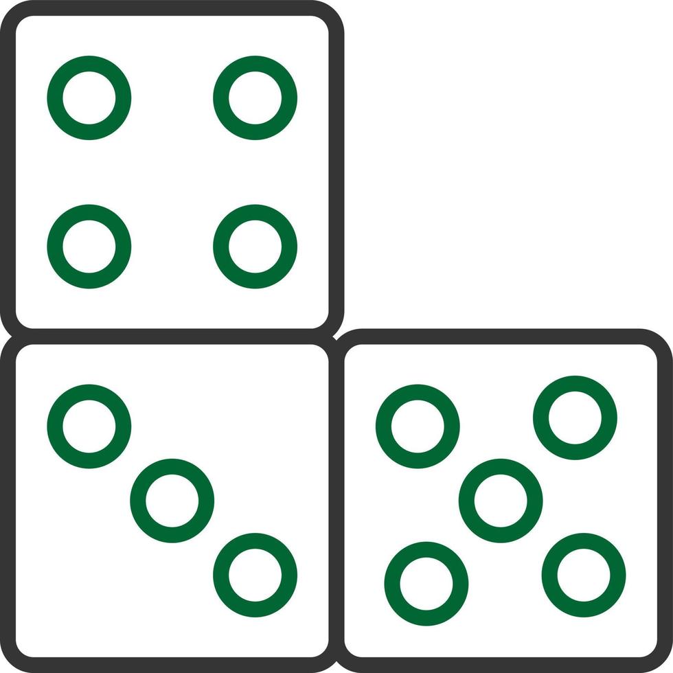 conception d'icône créative de pièce de domino vecteur