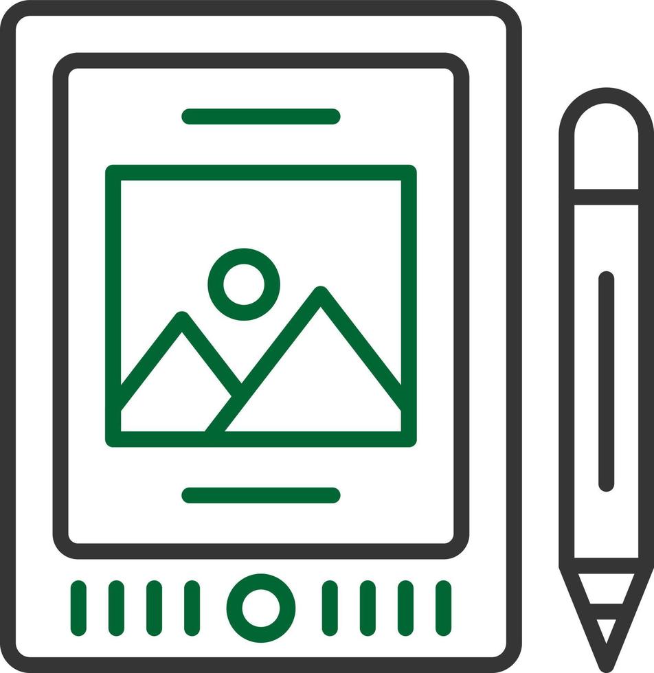 conception d'icônes créatives pour tablette à stylet vecteur