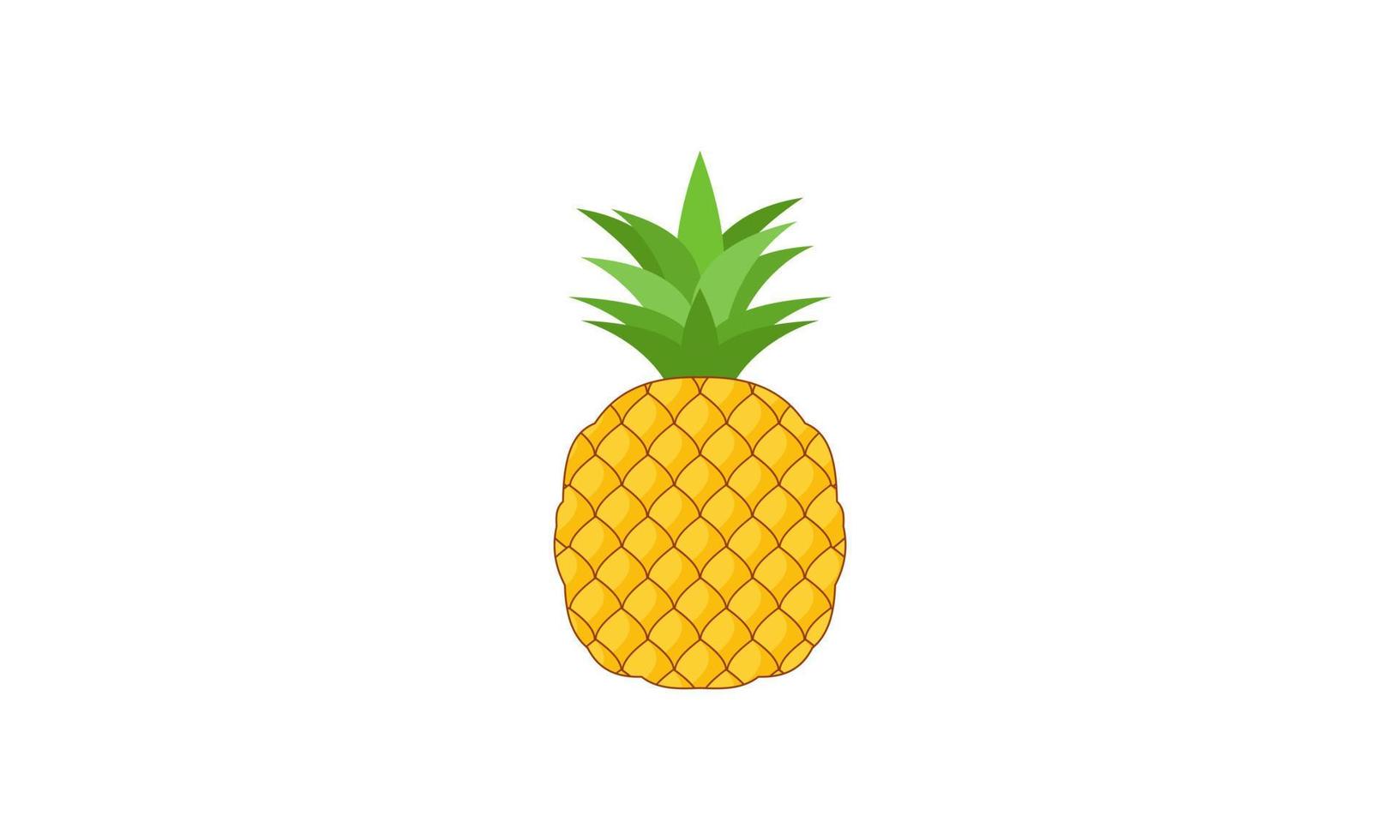 logo ananas. illustration d'ananas, fruits d'été, pour une vie saine et naturelle. vecteur