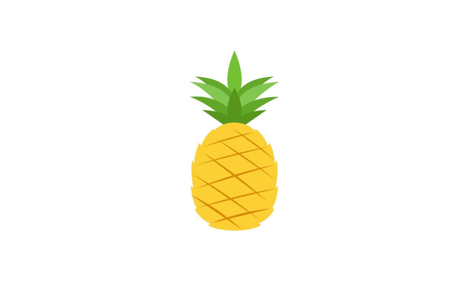 logo ananas. illustration d'ananas, fruits d'été, pour une vie saine et naturelle. vecteur