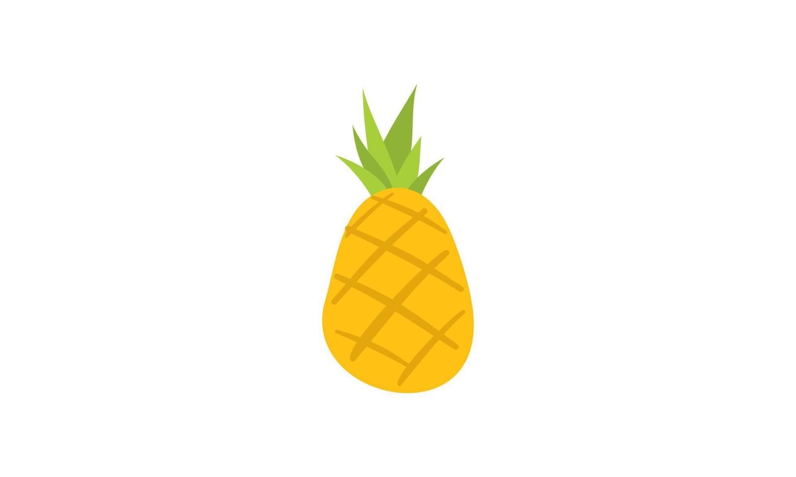 logo ananas. illustration d'ananas, fruits d'été, pour une vie saine et naturelle. vecteur