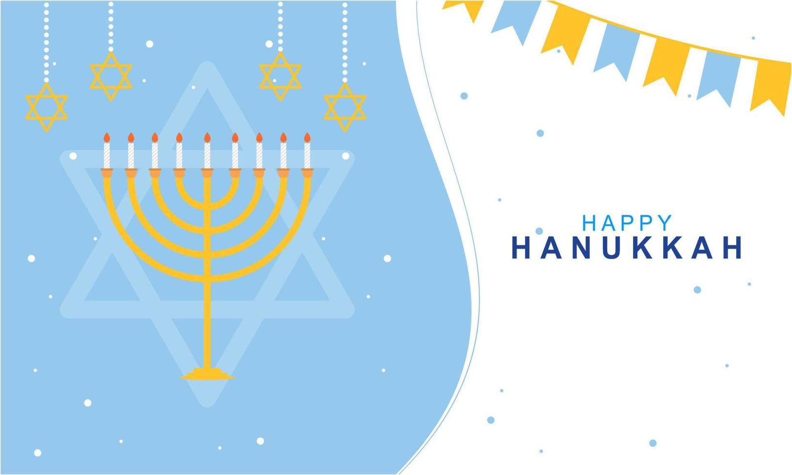 menorah de hanukkah. concept de hanukkah joyeuse fête juive vecteur