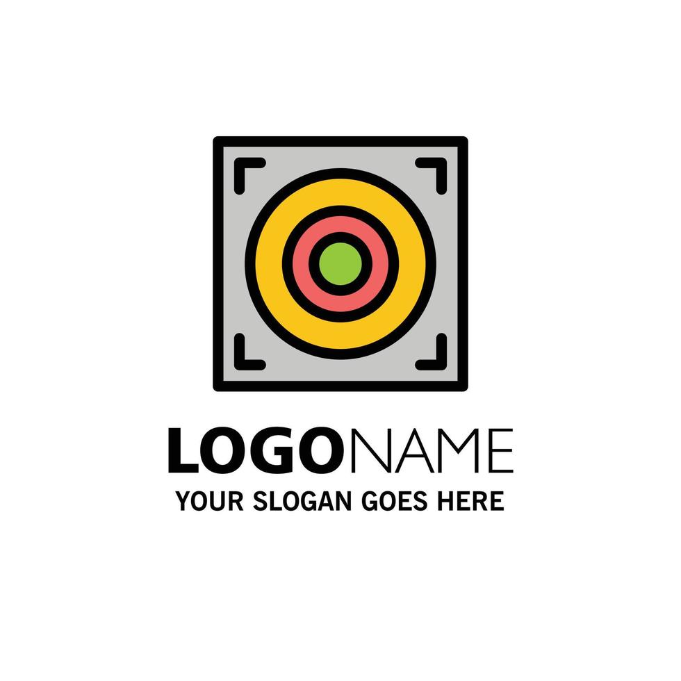 modèle de logo d'entreprise de haut-parleur de conception web couleur plate vecteur