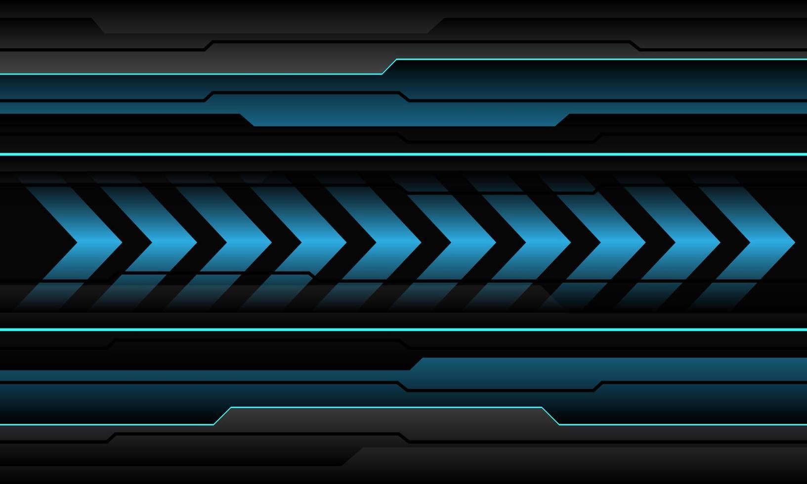 abstrait bleu flèche direction noir métallique cyber conception géométrique moderne futuriste technologie fond vecteur