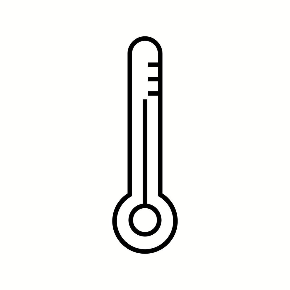icône de ligne vectorielle thermomètre unique vecteur
