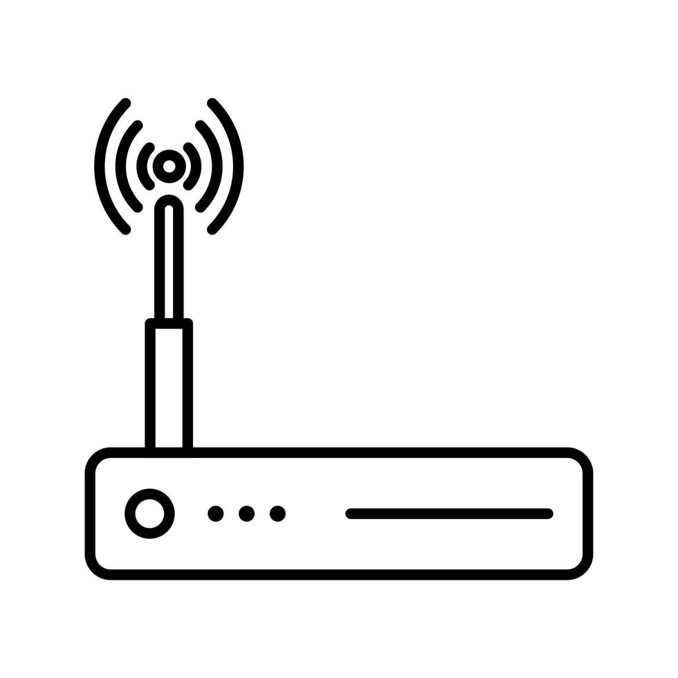 icône de ligne de vecteur de routeur unique