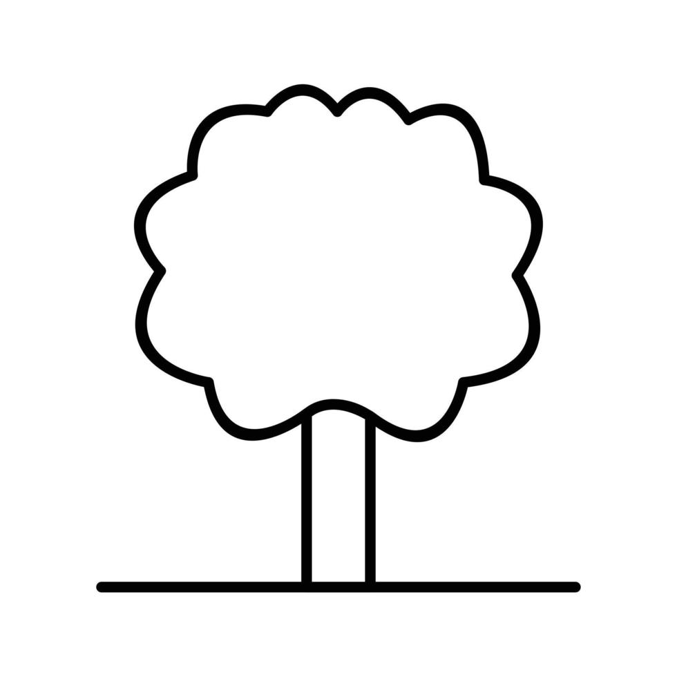 arbre unique j'icône de ligne vectorielle vecteur