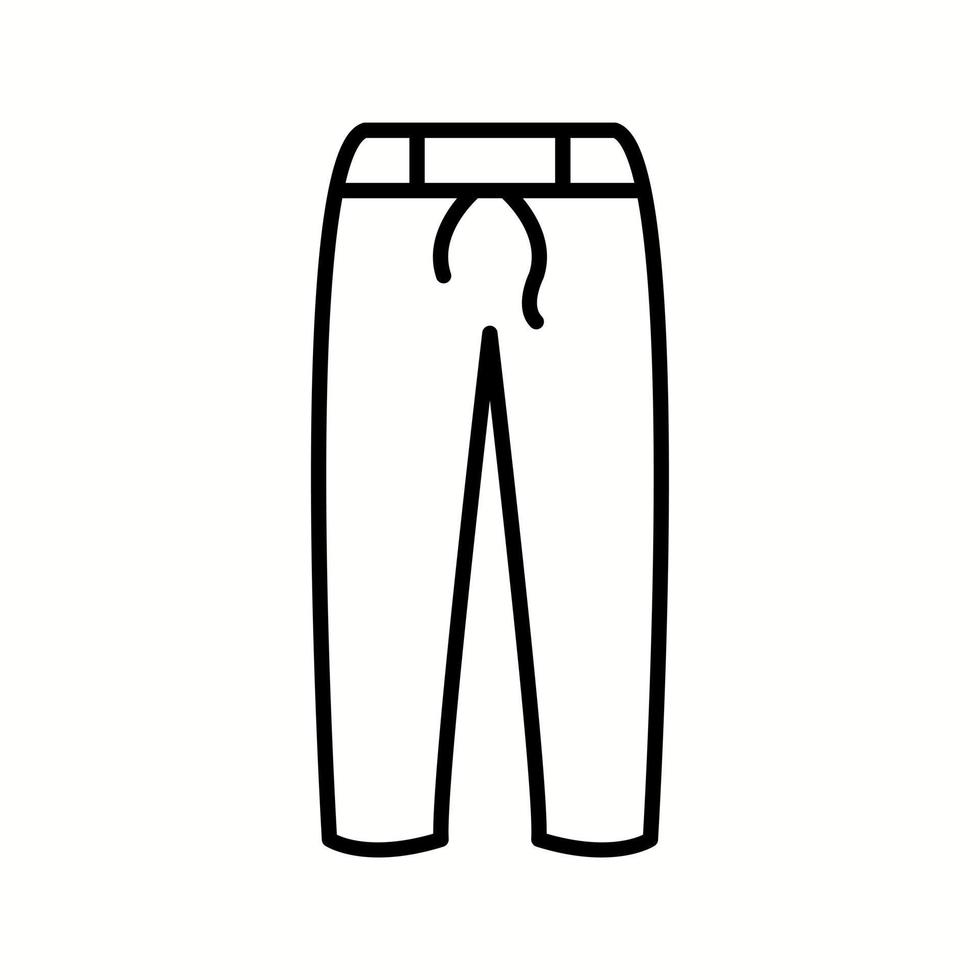 icône de ligne de vecteur de pantalon unique