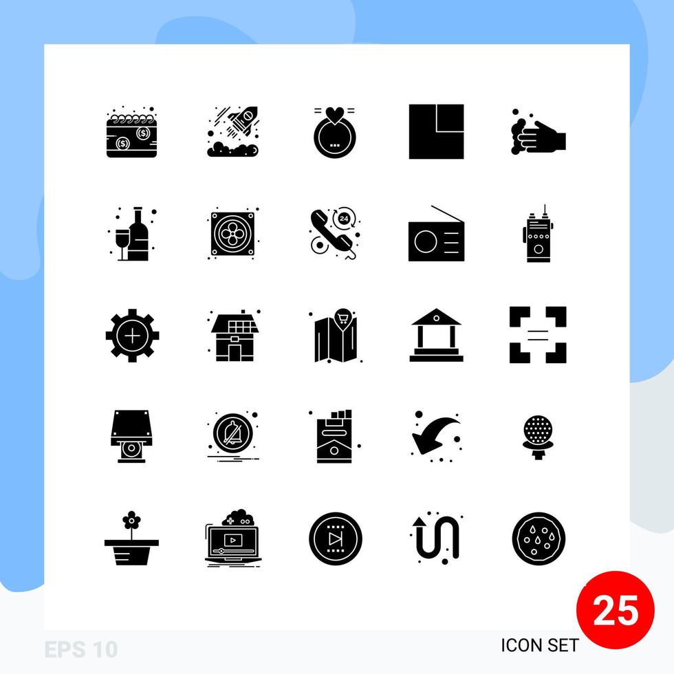 pack d'icônes vectorielles stock de 25 signes et symboles de ligne pour la mise en page de démarrage de la vue de la main éléments de conception vectoriels modifiables de mariage vecteur