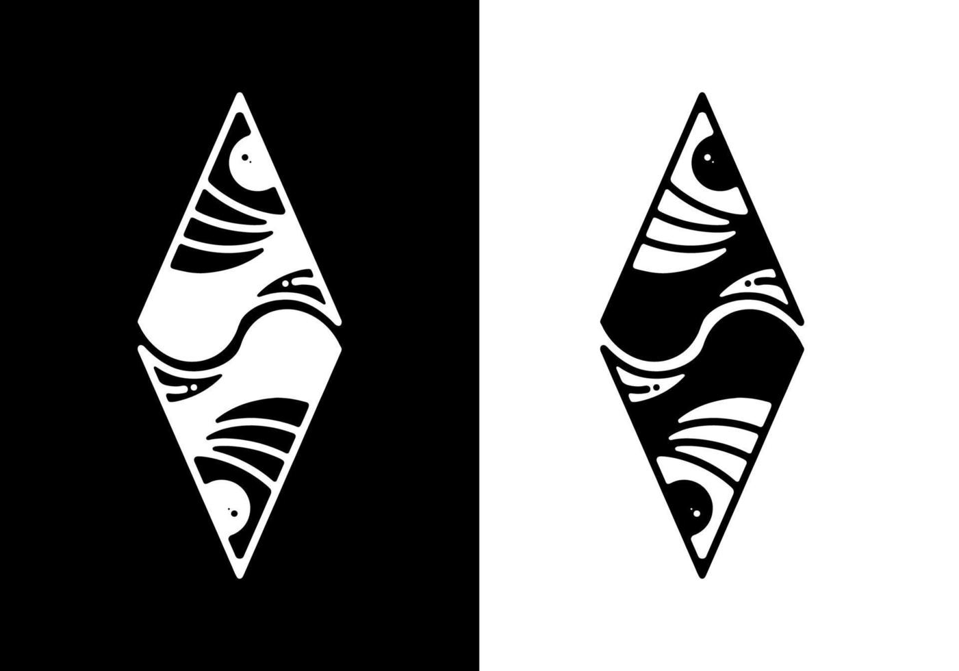 oeil à l'intérieur du triangle dessin au trait noir et blanc tatouage au trait mono vecteur