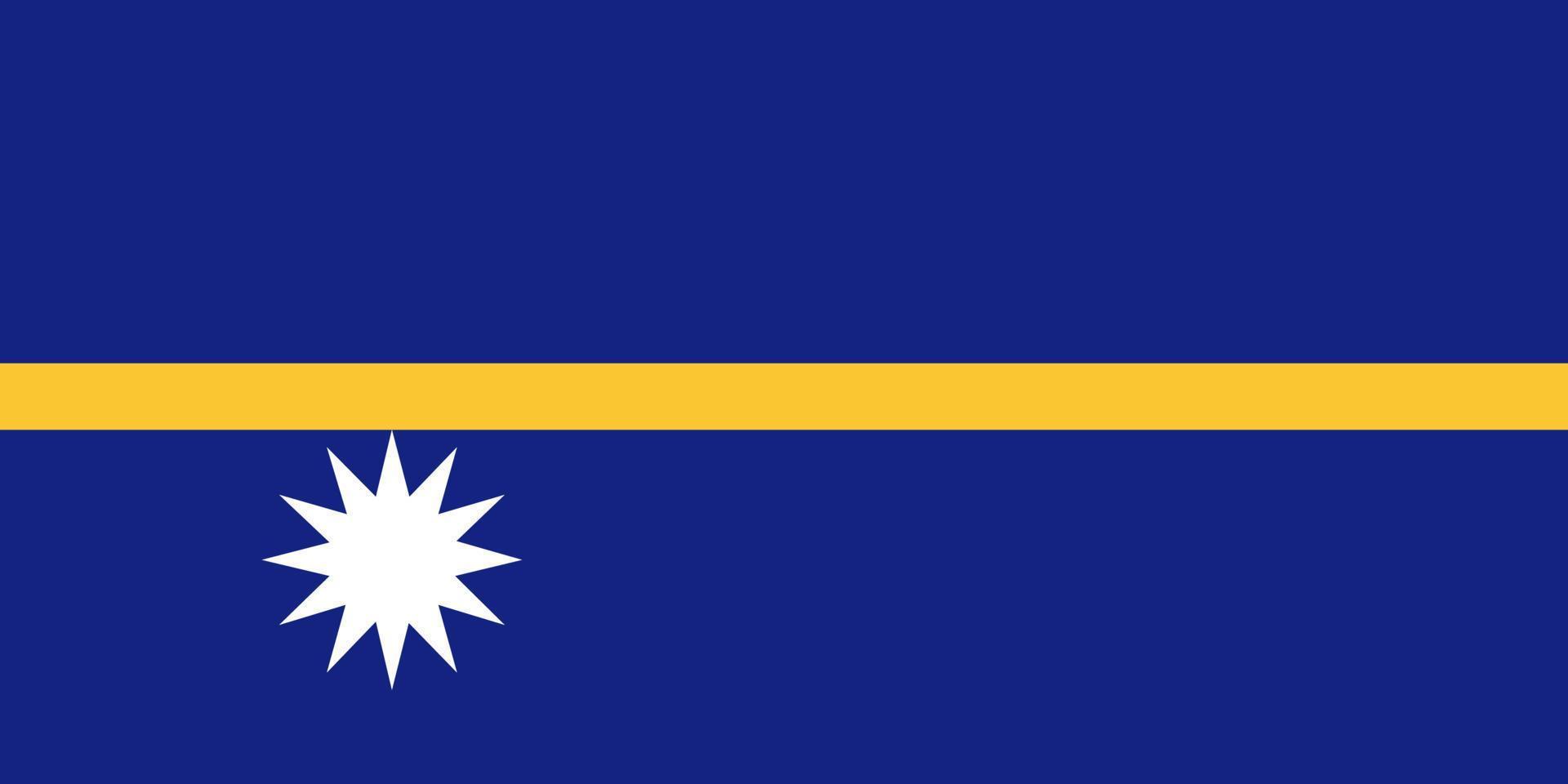 drapeau nauru. couleurs et proportions officielles. vecteur