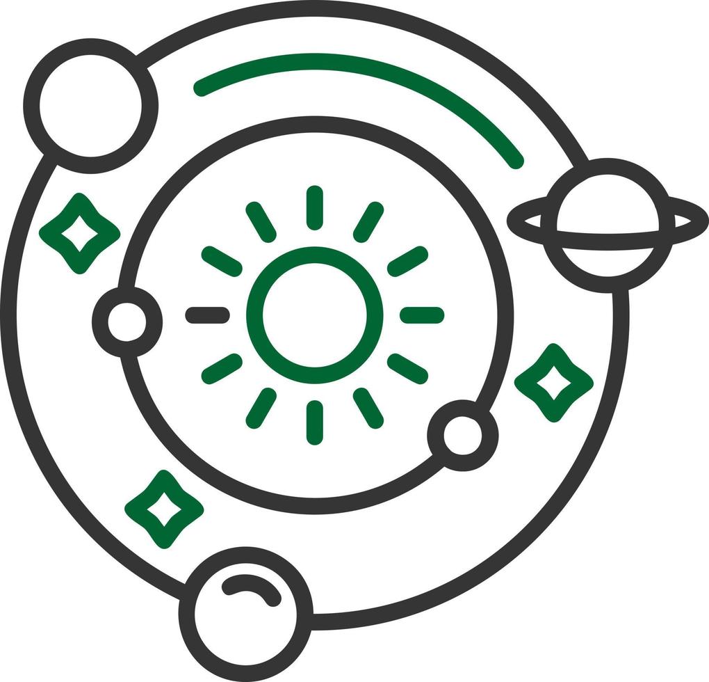 conception d'icônes créatives du système solaire vecteur