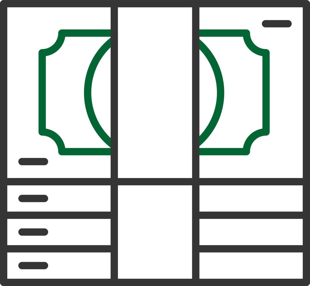 conception d'icône créative de liasse d'argent vecteur