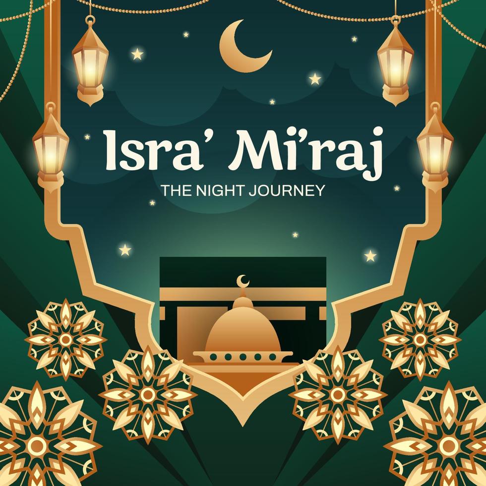 concept d'isra miraj vecteur