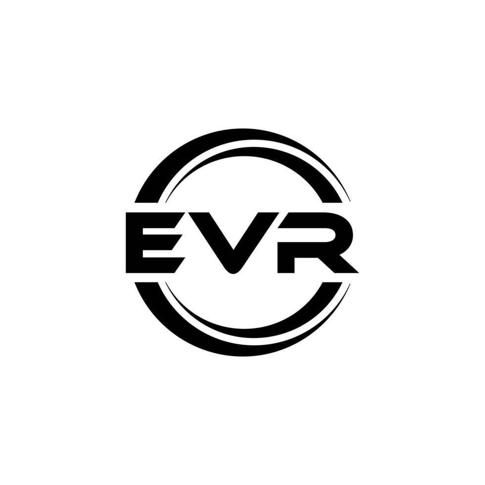 création de logo de lettre evr dans l'illustration. logo vectoriel, dessins de calligraphie pour logo, affiche, invitation, etc. vecteur