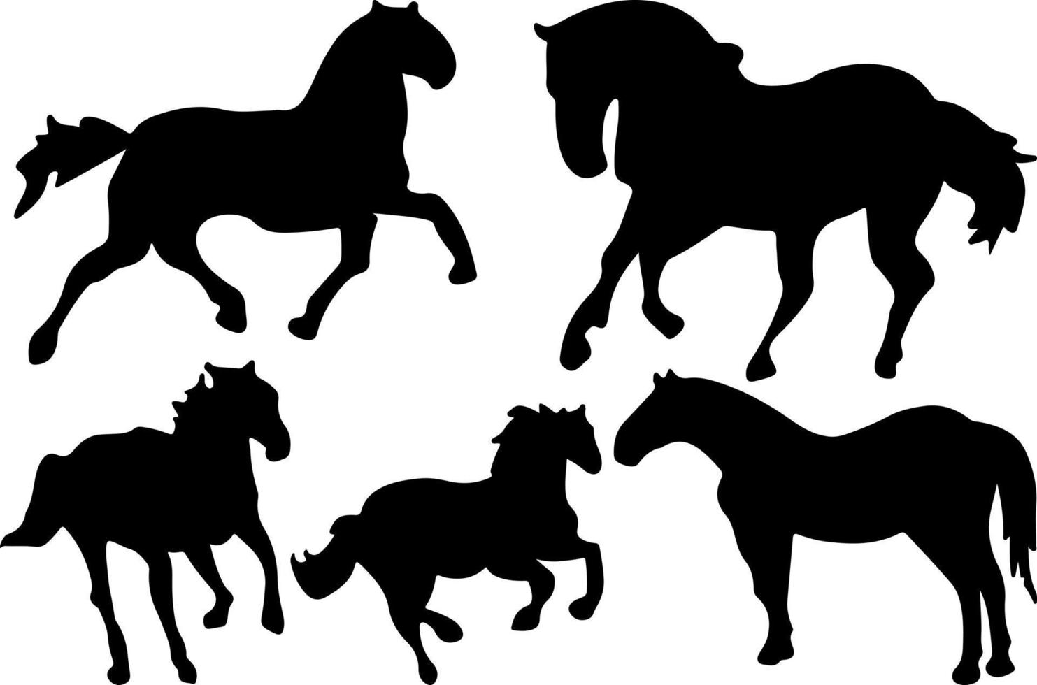 vecteur de silhouette de cheval pour les sites Web, illustrations liées aux graphiques