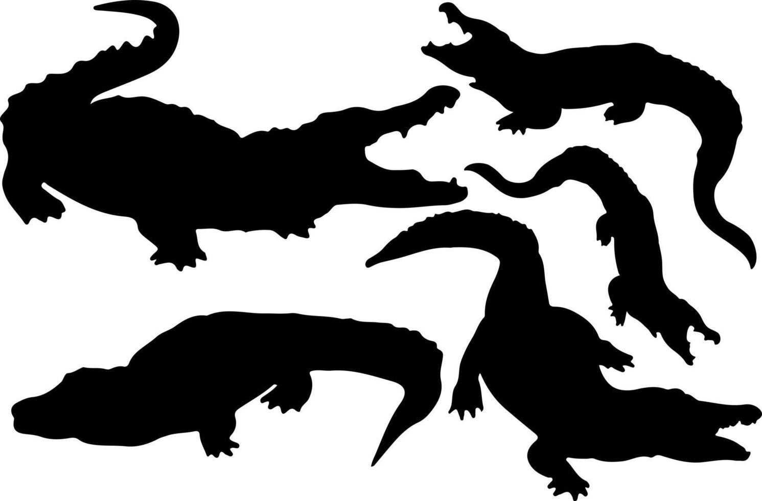 vecteur de silhouette de crocodile pour les sites Web, illustrations liées aux graphiques