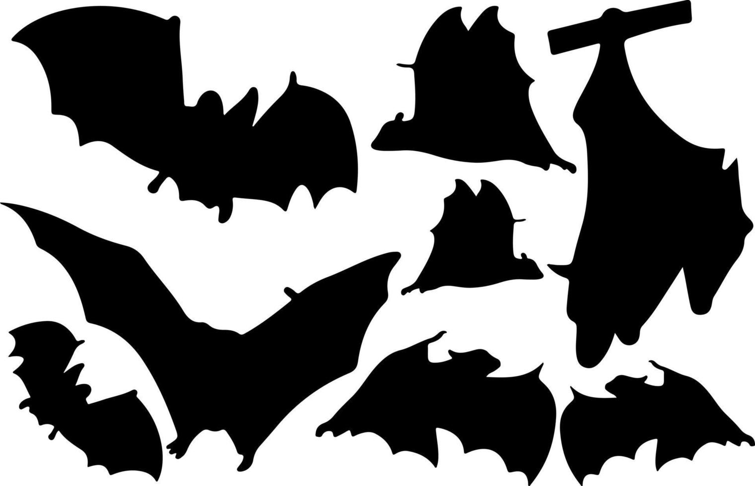 vecteur de silhouette de chauve-souris pour les sites Web, illustrations liées aux graphiques