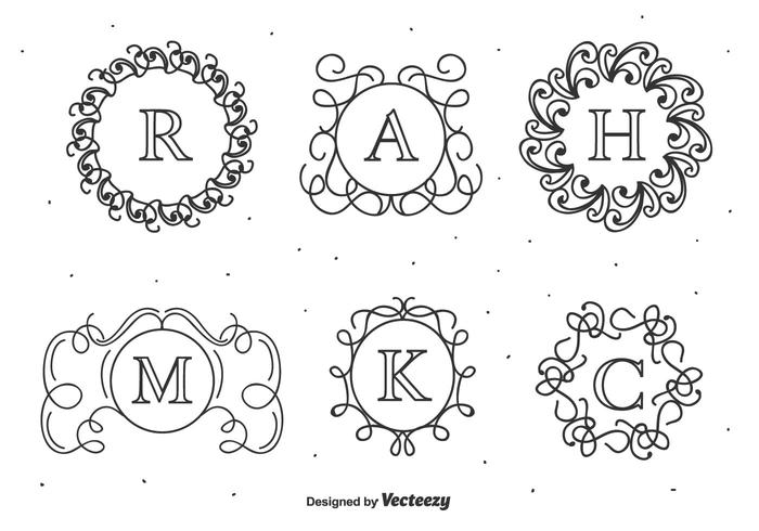 Ensemble de vecteur à motifs dessinés à la main