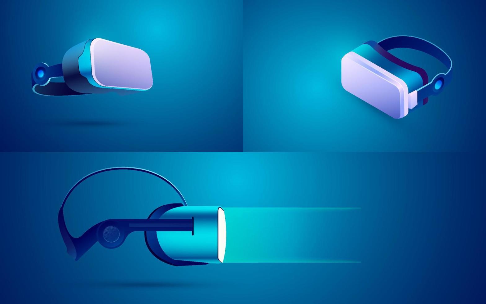 objets lunettes vr vecteur