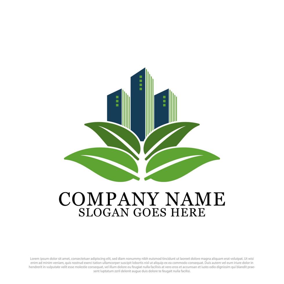conceptions de logo d'agence de location de maison forestière, modèle de logo extérieur d'hôtel vecteur