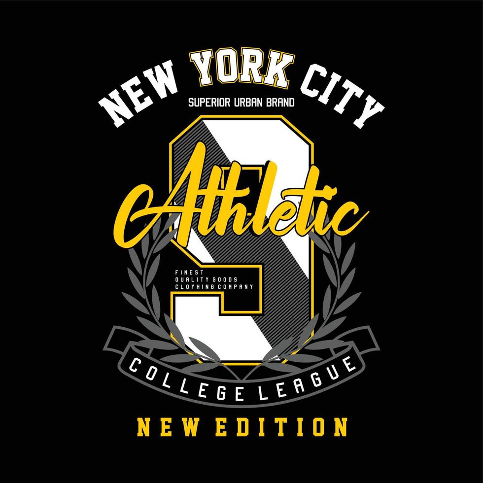 design typographie new york city pour t-shirt imprimé vecteur