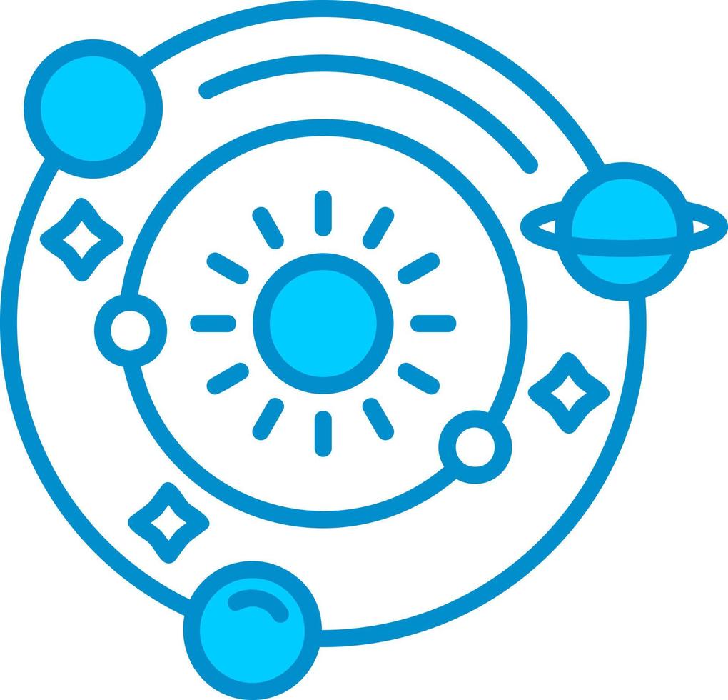 conception d'icônes créatives du système solaire vecteur