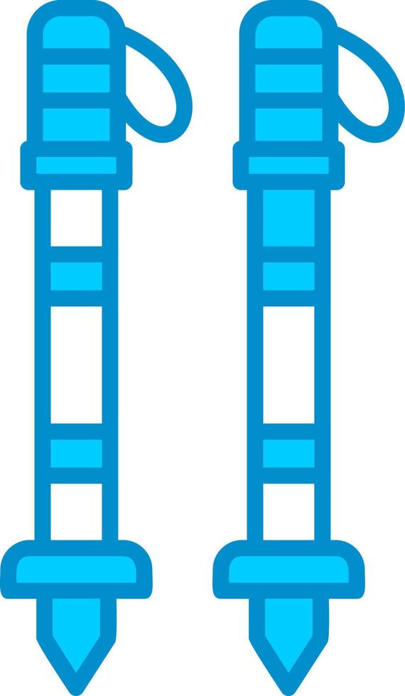 conception d'icônes créatives de bâtons de ski vecteur