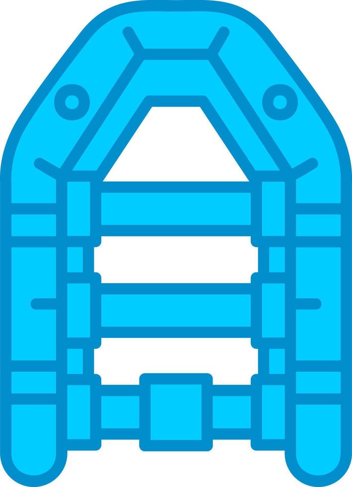 conception d'icône créative de bateau gonflable vecteur