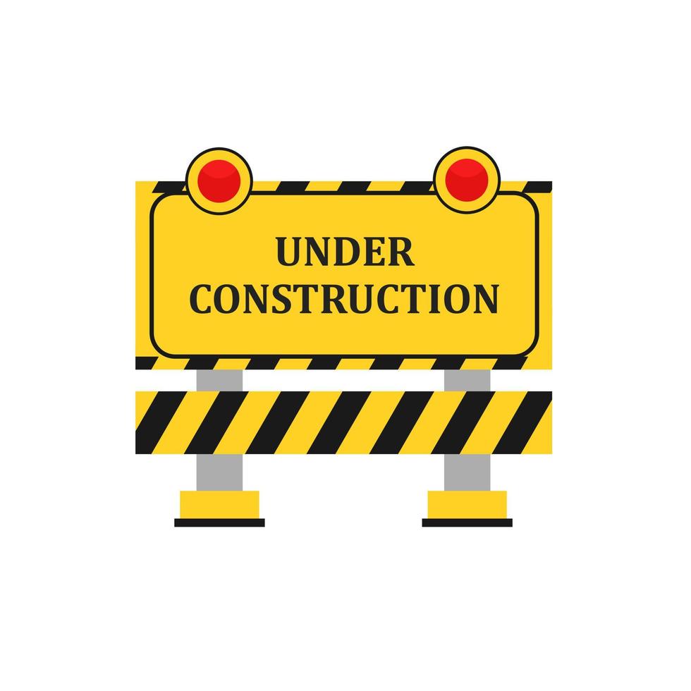 plat en construction sign in vector design