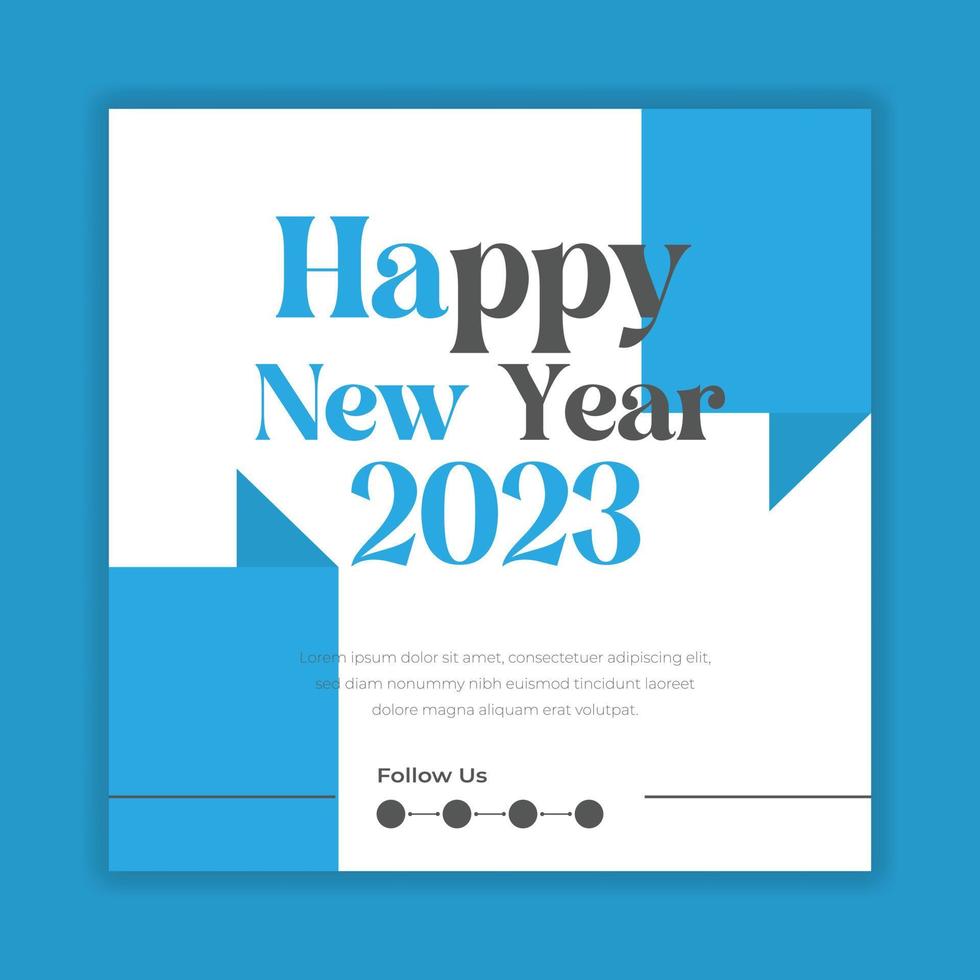 bonne année 2023 modèle d'affiche de conception de typographie de texte vecteur