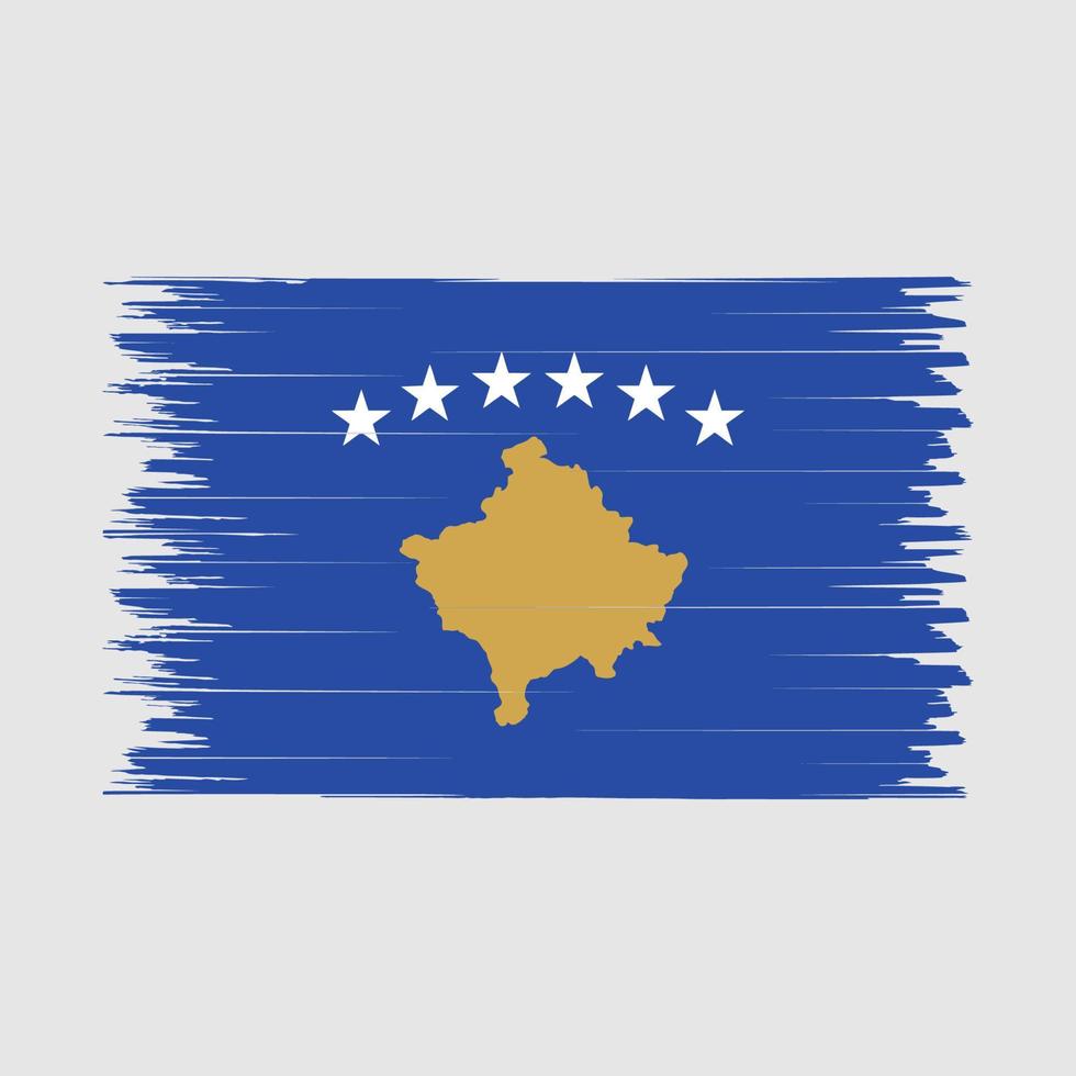 brosse drapeau du kosovo vecteur