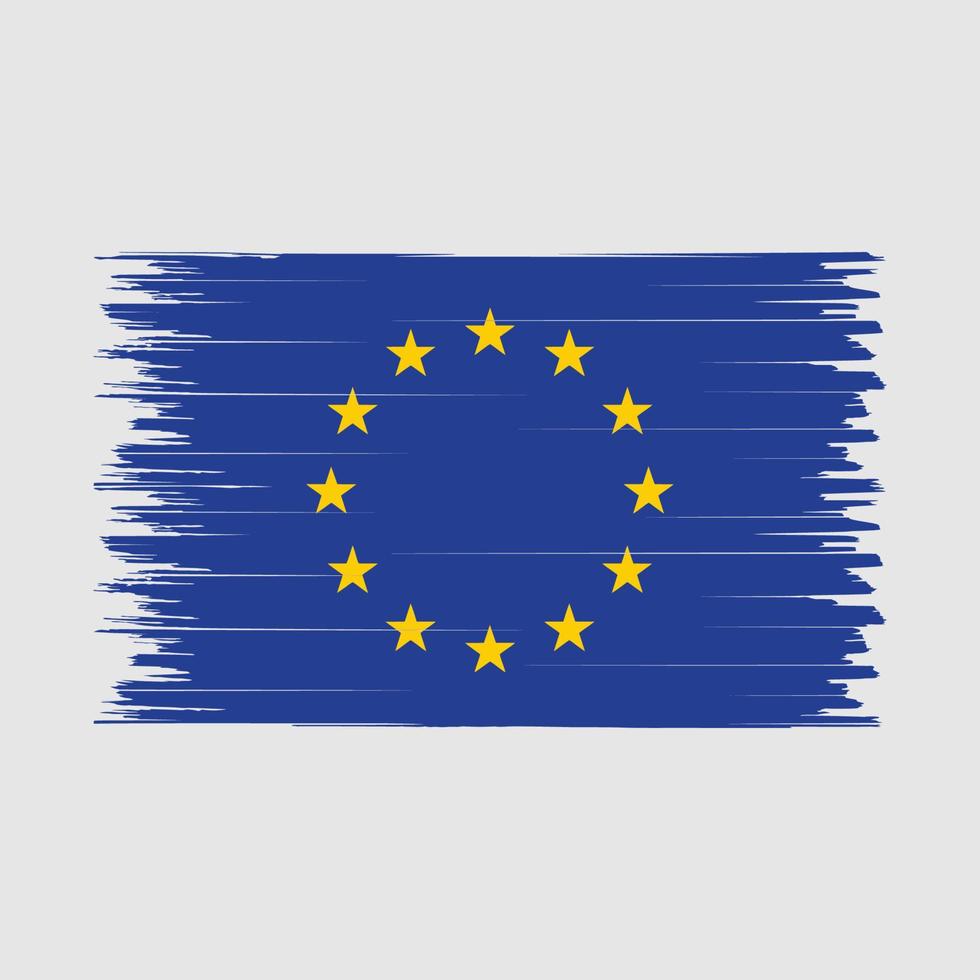 pinceau drapeau européen vecteur