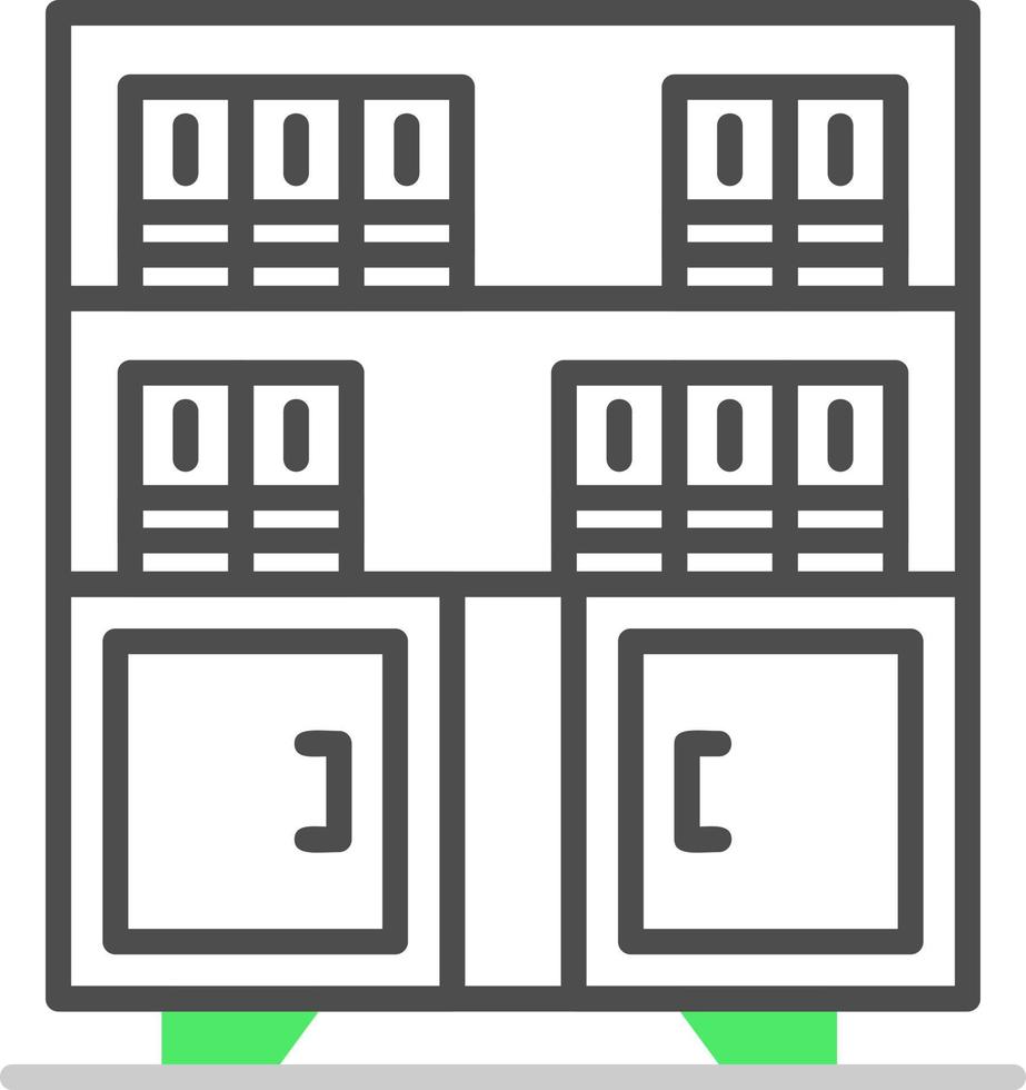 conception d'icônes créatives d'étagères vecteur